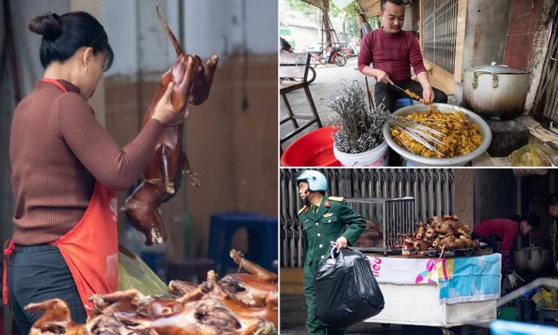 Настоящие хот-доги на мясном рынке во Вьетнаме